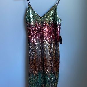 Express sequins mini dress